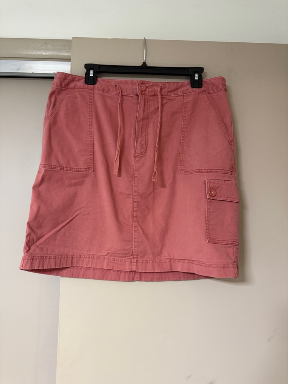 L.L. Bean Rose Pink Cargo Mini Skirt